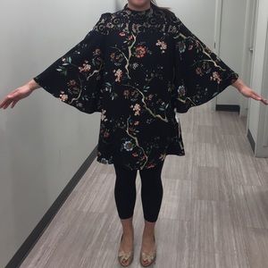 Nanette Lepore Dress Black Floral ( worn1x)